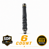 Streetwise Dark Knight 21 Inch Expandable Steel Baton 6 Count wholesale bulk pack with heavy-duty nylon holsters for self-defense, security, and emergency preparedness.