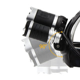 Streetwise Extreme T6 LED headlight shown with its adjustable pivot mount, allowing the lamp housing to tilt up or down.