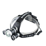 Side‑view image showing the elastic headband and overhead support strap connected to the LED housing.