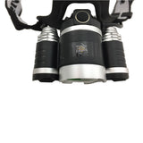 Top view of the Streetwise Extreme T6 LED headlight showing the adjustable lamp housing, headband frame, and overhead support strap.