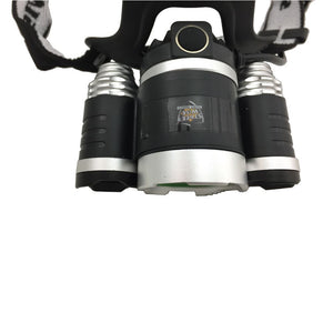 Top view of the Streetwise Extreme T6 LED headlight showing the adjustable lamp housing, headband frame, and overhead support strap.