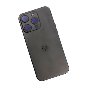 Phone‑case‑style Streetwise stun gun cover resembling a smartphone, featuring activation controls and concealed contact points.