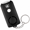 compact keychain alarm shown with activation button and LED light visible