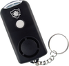 compact keychain alarm shown with activation button and LED light visible