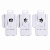 Mini Window Alarm 3-pack with magnetic sensor, deactivation key, and 105 dB home security alarm.