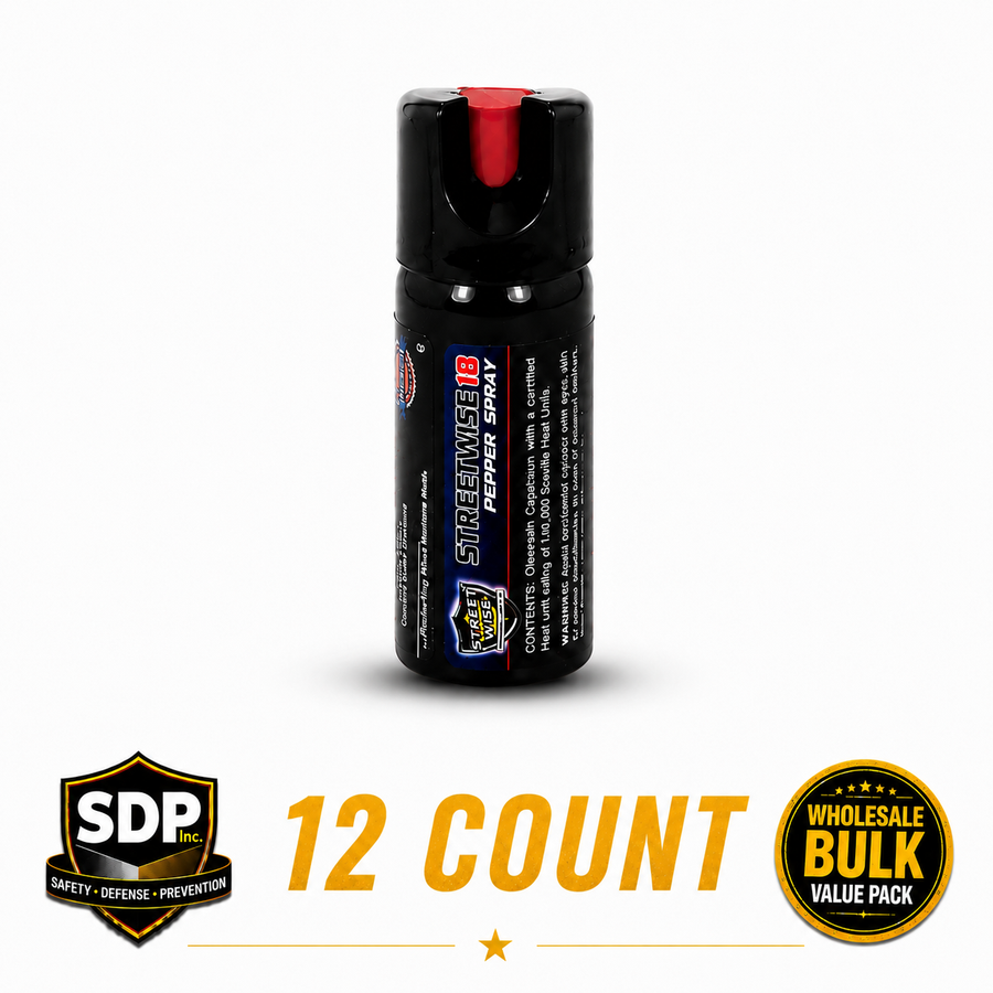 Streetwise Pepper Spray Twist Lock 2 Ounce 12 Count Wholesale Bulk Pack.