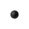 Single black .50‑cal rubber ball shown in close view with a smooth matte spherical design used for training or impact‑based practice.