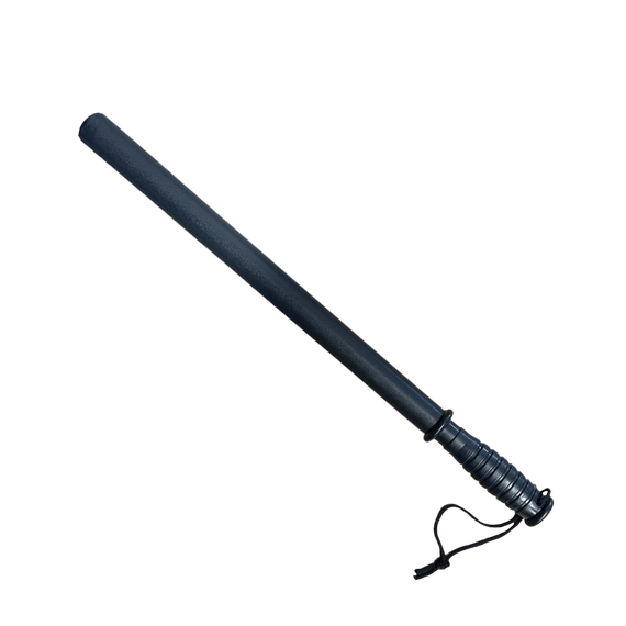 solid black impact‑resistant stick with textured handle