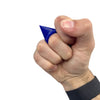 streetwise shar key tooth self defense keyring  blue shown worn