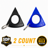Two Streetwise Shar‑Key self‑defense keyrings in mixed colors shaped like stylized animal teeth, shown together as a 2‑count set.