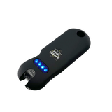 Streetwise Smart Keychain stun gun shown in black with its compact body and built‑in keyring attachment.