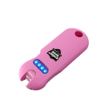 Streetwise Smart Keychain stun gun shown in pink with its compact body and built‑in keyring attachment.