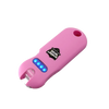 Streetwise Smart Keychain stun gun shown in pink with its compact body and built‑in keyring attachment.