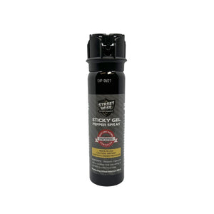  streetwise sticky gel 4‑ounce pepper spray shown with expiration date visible 