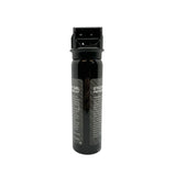 close‑up view of the Streetwise Sticky Gel 4‑ounce pepper spray label showing product name, usage details, and safety information