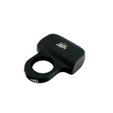 Streetwise Sting Ring stun gun shown in black with its circular grip design and activation button visible.