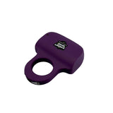 Streetwise Sting Ring stun gun shown in a dark purple finish with its circular grip and activation button visible.