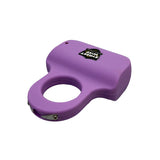 Streetwise Sting Ring stun gun shown in a light purple finish with its circular grip and activation button visible.