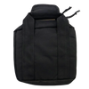 black 1050D nylon double pistol case shown closed from the back side