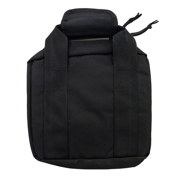 back 1050D nylon double pistol case shown closed from the front