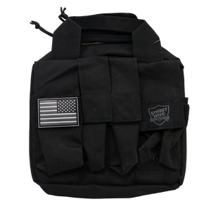 back 1050D nylon double pistol case shown closed from the front