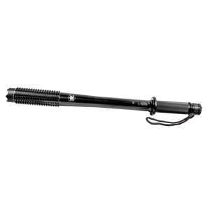 stun baton flashlight with reinforced spiked body