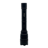 JOLT stun flashlight featuring a long cylindrical design with a ridged grip and front light bezel