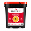 52 Serving Prepper Pack Bucket featuring freeze-dried meals, cereals, beans and rice, and drink mix for emergency preparedness and long-term food storage