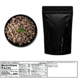 freeze dried cooked beef crunmbles inside a sealed package