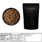 freeze dried cooked sausage crumbles   inside a sealed package