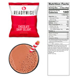 chocolate dairy‑delight survival‑drink mix shown in long‑shelf‑life packaging for emergency preparedness and pantry storage