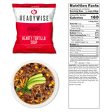 survival food hearty tortilla soup sealed packet from the backpack kit