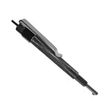 Universal tactical aluminum handcuff key with pocket clip and pen-style design for convenient everyday carry.