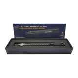 Tail‑Press 16‑inch EZ‑Close baton shown in its manufacturer packaging with product branding and feature highlights