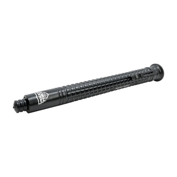 police force tail press 21-inch ez close expandable steel baton with grenade grip handle and window breaker tip