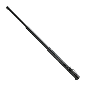 police force tail press 21-inch ez close expandable steel baton with grenade grip handle and window breaker tip