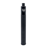 Closed Baton Pro positioned in its fitted holster with the end‑cap press mechanism visible from the side.