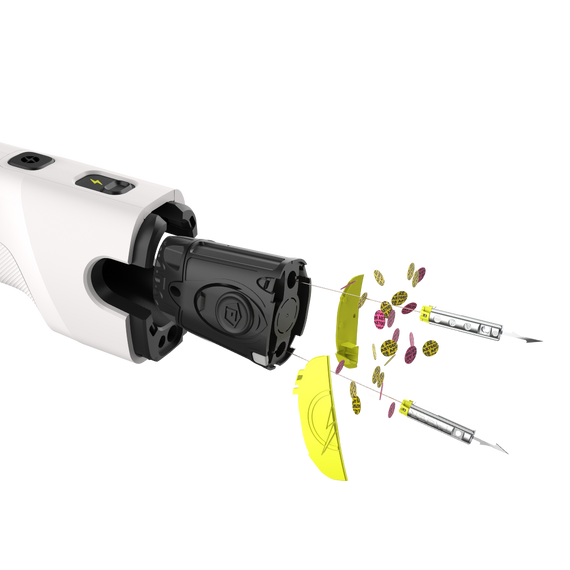 “TASER Bolt 2 shown from the front highlighting its compact, discreet design.”