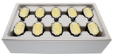 10‑pack of TASER live cartridges arranged in a row for C2, Bolt, Pulse, and Pulse+ devices
