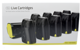 live TASER cartridges shown in a 10‑pack configuration for compatible civilian models