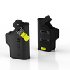 holster shown upright with universal clip and lightweight material visible