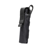 “TASER StrikeLight 2 inserted into its black holster.”