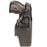 Pre‑owned TASER X26 shown with its fitted Blade Tech duty holster, displaying visible wear on the device and case.