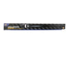 Triple Defender stun baton flashlight displayed inside its branded box featuring graphics, specifications, and safety information.