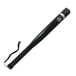 Streetwise Triple Defender rechargeable stun baton with 380-lumen tactical flashlight, military-grade aluminum construction, and 16-inch long-reach design for personal protection.