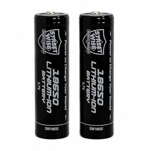UltraFire 18650 3.7V 4000mAh rechargeable lithium-ion battery 2 pack with PCB protection for tactical flashlights and compatible electronic devices.