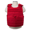 VISM Expert red MOLLE plate carrier vest for compatible 11x14 armor plates.