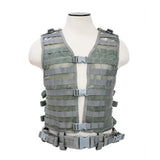 Digital‑camo VISM PALS/MOLLE tactical vest showing modular webbing and reinforced construction.
