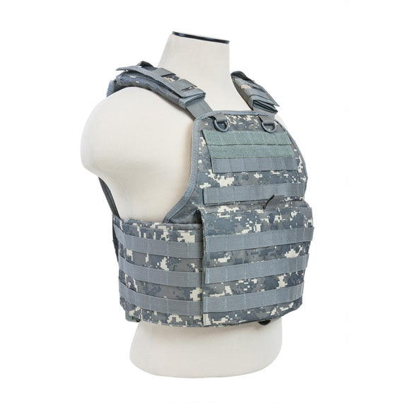VISM Digital Camo Medium-2XL plate carrier with PALS webbing and reversible cummerbund.