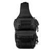 Black VISM sling utility bag featuring a compact cross‑body design and durable exterior fabric.